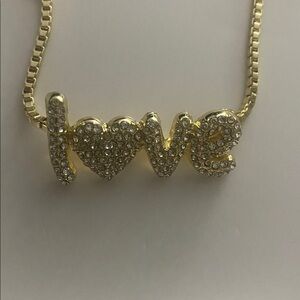 💕NEW💕 BaubleBar Gold Crystal Love Necklace